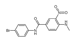 N-(4-bromo-phenyl)-4-methylamino-3-nitro-benzamide结构式