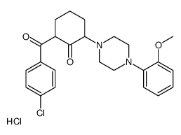 2-(4-chlorobenzoyl)-6-[4-(2-methoxyphenyl)piperazin-1-yl]cyclohexan-1-one,hydrochloride Structure