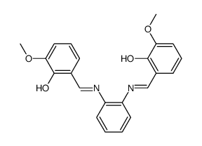 6,6'-((1E,1'E)-(1,2-phenylenebis(azanylylidene))bis(methanylylidene))bis(2-methoxyphenol) Structure