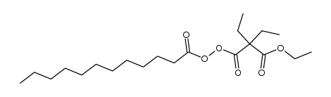 dodecanoyl 2-ethoxycarbonyl-2-ethylbutyryl peroxide Structure