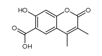 7-hydroxy-3,4-dimethyl-2-oxo-2H-chromene-6-carboxylic acid结构式