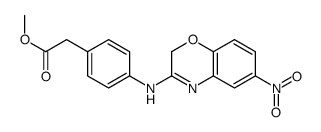 methyl 2-[4-[(6-nitro-2H-1,4-benzoxazin-3-yl)amino]phenyl]acetate结构式