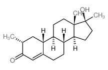 Estr-4-en-3-one,17-hydroxy-2,17-dimethyl-, (2a,17b)- (9CI)结构式