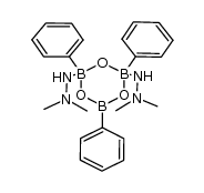 B-triphenylboroxine N,N-dimethylhydrazine 1:2 complex Structure