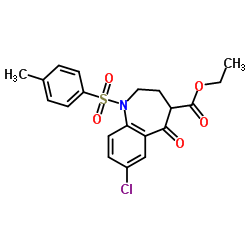 Ethyl 7-chloro-1-[(4-methylphenyl)sulfonyl]-5-oxo-2,3,4,5-tetrahydro-1H-1-benzazepine-4-carboxylate Structure