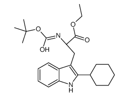 N-(TERT-BUTOXYCARBONYL)-2-CYCLOHEXYL TRYPTOPHAN ETHYL ESTER structure