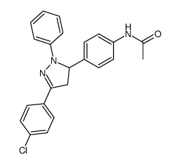 5-(4-acetamidophenyl)-3-(p-chlorophenyl)-1-phenyl-2-pyrazoline Structure