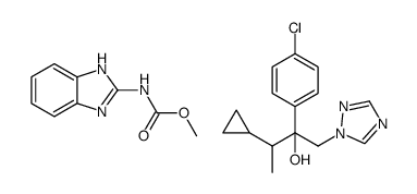 2-(4-chlorophenyl)-3-cyclopropyl-1-(1,2,4-triazol-1-yl)butan-2-ol,methyl N-(1H-benzimidazol-2-yl)carbamate Structure
