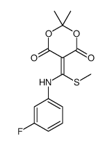 5-[3-fluoroanilino(methylthio)methylene]-2,2-dimethyl-1,3-dioxane-4,6-dione Structure