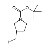 (R)-3-(碘甲基)吡咯烷-1-羧酸叔丁酯结构式