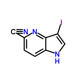 5-Cyano-3-iodo-4-azaindole structure