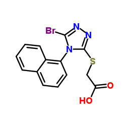 {[5-Bromo-4-(1-naphthyl)-4H-1,2,4-triazol-3-yl]sulfanyl}acetic acid Structure