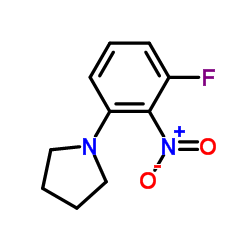 1-(3-Fluoro-2-nitrophenyl)pyrrolidine结构式