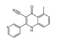 5-methyl-4-oxo-2-pyridin-3-yl-1H-quinoline-3-carbonitrile结构式