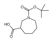 氮杂烷-1,3-二羧酸 1-叔丁酯结构式