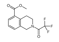 methyl 2-(2,2,2-trifluoroacetyl)-3,4-dihydro-1H-isoquinoline-5-carboxylate结构式