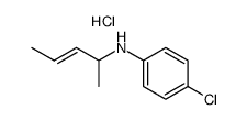 4-chloro-N-(pent-3-en-2-yl)aniline hydrochloride结构式