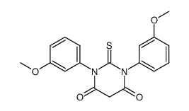 1,3-di(3-methoxyphenyl)-2-thiobarbituric acid结构式