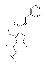 benzyl 3-ethyl-4-t-butoxycarbonyl-5-methyl-pyrrole-2-carboxylate Structure