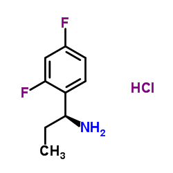 (1S)-1-(2,4-Difluorophenyl)-1-propanamine hydrochloride (1:1) Structure