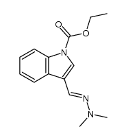 1-Ethoxycarbonylindole-3-carboxaldehyde N,N-dimethylhydrazone Structure