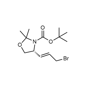 tert-Butyl (4R)-4-[(E)-3-bromoprop-1-enyl]-2,2-dimethyl-oxazolidine-3-carboxylate Structure