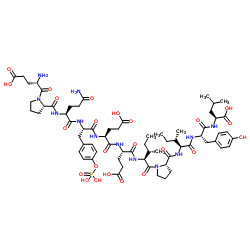 H-Glu-Pro-Gln-Tyr(PO3H2)-Glu-Glu-Ile-Pro-Ile-Tyr-Leu-OH structure