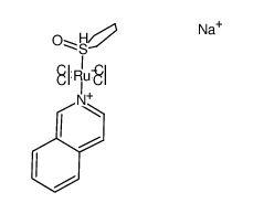 Na{trans-RuCl4(tetramethylenesulfoxide)(isoquinoline)}结构式