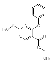 5-Pyrimidinecarboxylicacid, 2-(methylthio)-4-phenoxy-, ethyl ester picture