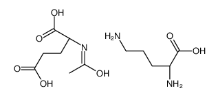 (2S)-2-acetamidopentanedioic acid,(2S)-2,5-diaminopentanoic acid Structure