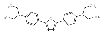 2,5-双(二乙基氨基)苯基-1,3,4-二唑结构式