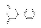 (3-(allyl(phenyl)amino)prop-1-en-2-yl)lithium Structure