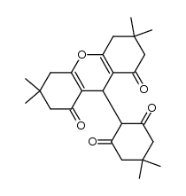 9-(4,4-dimethyl-2,6-dioxo-cyclohexyl)-3,3,6,6-tetramethyl-3,4,5,6,7,9-hexahydro-2H-xanthene-1,8-dione Structure