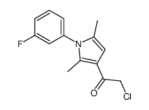 2-CHLORO-1-(1-(3-FLUOROPHENYL)-2,5-DIMETHYL-1H-PYRROL-3-YL)ETHANONE Structure