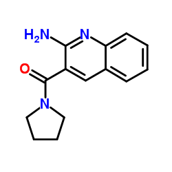 2-AMINE-3-(1-PYRROLIDINYLCARBONYL)QUINOLINE结构式