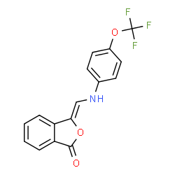 3-([4-(TRIFLUOROMETHOXY)ANILINO]METHYLENE)-2-BENZOFURAN-1(3H)-ONE structure