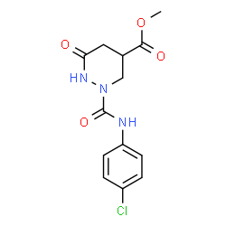 METHYL 2-[(4-CHLOROANILINO)CARBONYL]-6-OXOHEXAHYDRO-4-PYRIDAZINECARBOXYLATE Structure