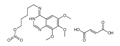 but-2-enedioic acid,5-[(6,7,8-trimethoxyquinazolin-4-yl)amino]pentyl nitrate Structure