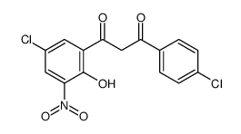 1,3-PROPANEDIONE, 1-(5-CHLORO-2-HYDROXY-3-NITROPHENYL)-3-(4-CHLOROPHENYL)-结构式