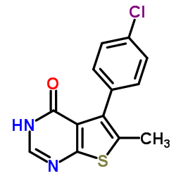 5-(4-CHLORO-PHENYL)-6-METHYL-3H-THIENO[2,3-D]PYRIMIDIN-4-ONE structure