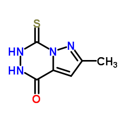 pyrazolo[1,5-d][1,2,4]triazin-4(5H)-one, 7-mercapto-2-methyl-结构式