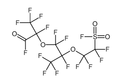 2,3,3,3-tetrafluoro-2-[1,1,2,3,3,3-hexafluoro-2-[1,1,2,2-tetrafluoro-2-(fluorosulphonyl)ethoxy]propoxy]propionyl fluoride Structure