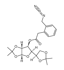 3-O-(2-azidomethyl)phenylacetyl-1,2:5,6-di-O-isopropylidene-α-D-glucofuranose Structure