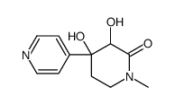 3,4-Dihydroxy-1-methyl-4-(4-pyridinyl)-2-piperidinone结构式