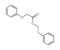 Acetic acid,2-phenoxy-, 2-phenylethyl ester Structure