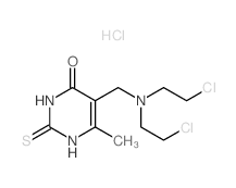 5-[bis(2-chloroethyl)aminomethyl]-6-methyl-2-sulfanylidene-1H-pyrimidin-4-one结构式