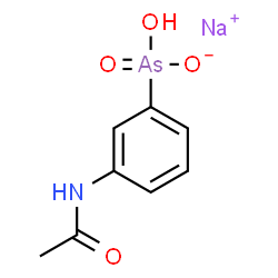 sodium hydrogen [4-(acetamido)phenyl]arsonate结构式