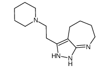 Pyrazolo[3,4-b]azepine, 1,4,5,6,7,8-hexahydro-3-[2-(1-piperidinyl)ethyl]- (9CI) picture