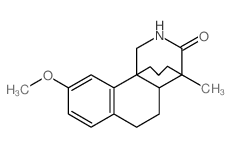 3H-4,10b-Propanobenz[h]isoquinolin-3-one, 1,2,4,4a,5,6-hexahydro-9-methoxy-4-methyl-结构式