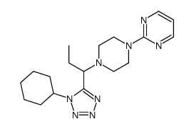 (9CI)-2-[4-[1-(1-环己基-1H-四唑-5-基)丙基]-1-哌嗪]-嘧啶结构式